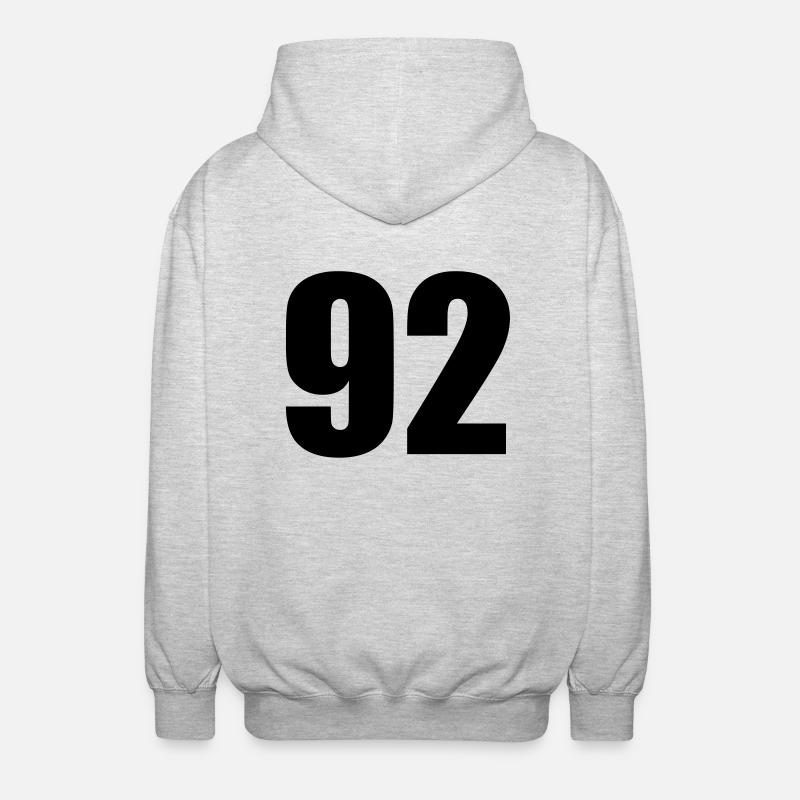 92 - Veste à capuche unisexe - gris clair chiné