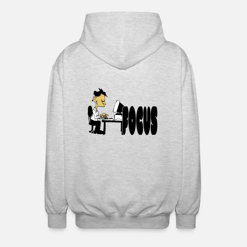 Büro Workaholic - Unisex Kapuzenjacke - Hellgrau meliert