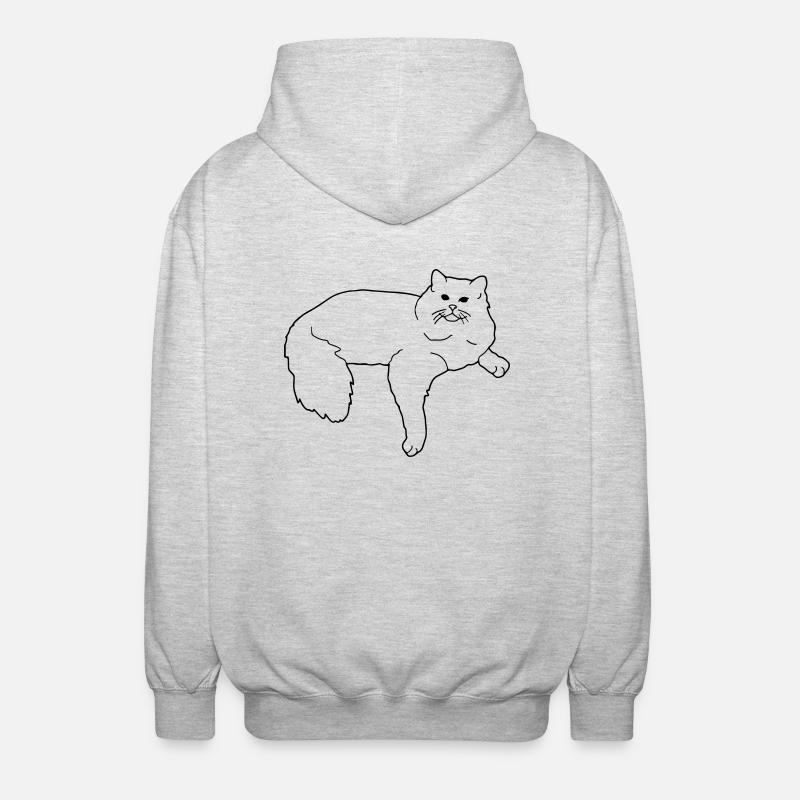 ragdoll - Veste à capuche unisexe - gris clair chiné