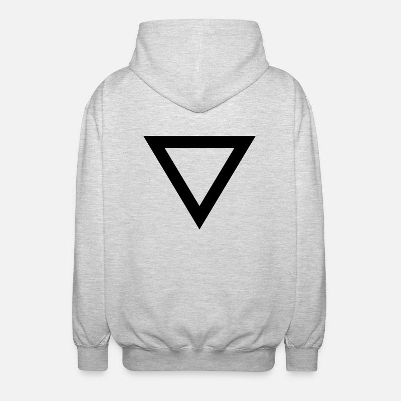 triangle - Veste à capuche unisexe - gris clair chiné