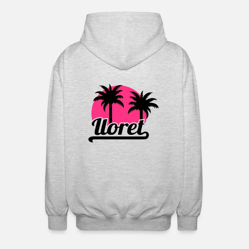 Lloret de mar - Unisex Kapuzenjacke - Hellgrau meliert