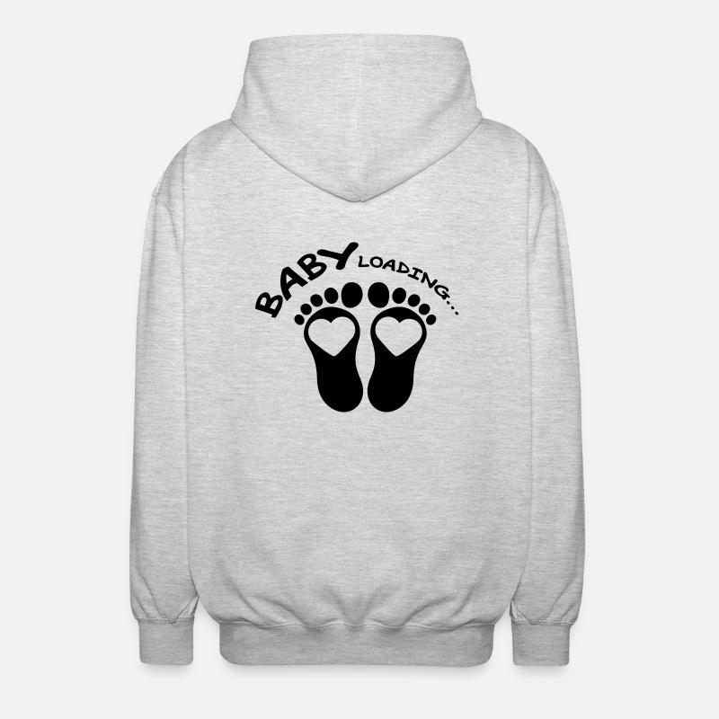Baby Loading Design - Unisex Kapuzenjacke - Hellgrau meliert