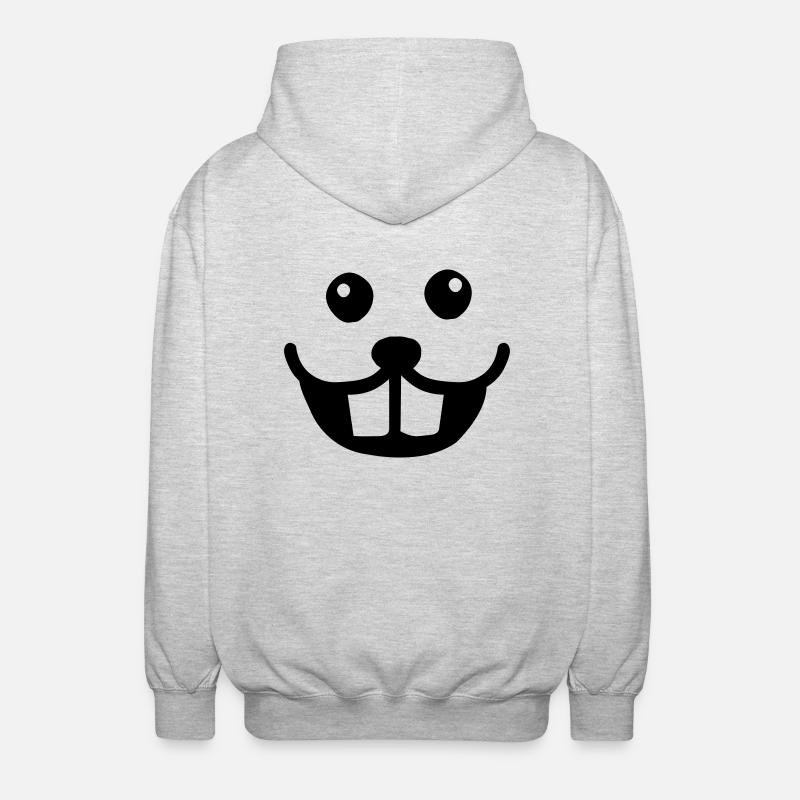 Biber - Unisex Kapuzenjacke - Hellgrau meliert