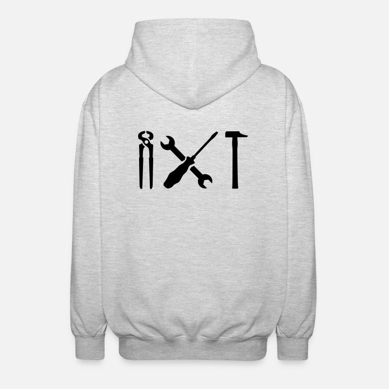 Werkzeug - Unisex Kapuzenjacke - Hellgrau meliert