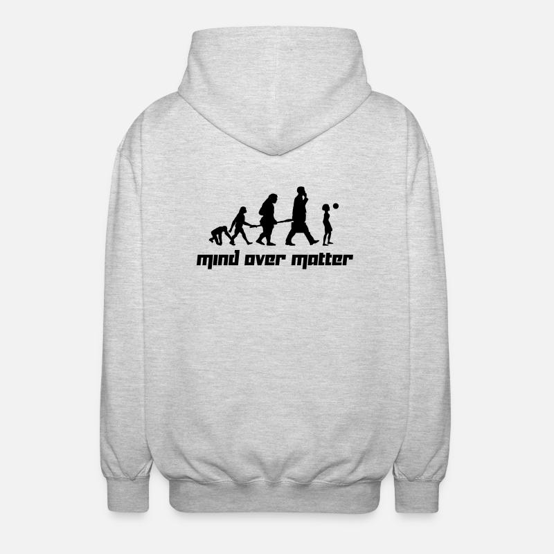 Mind over Matter (Vector) - Unisex Kapuzenjacke - Hellgrau meliert