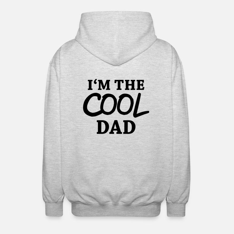 I'm the cool dad - Unisex Hooded Jacket - light heather grey