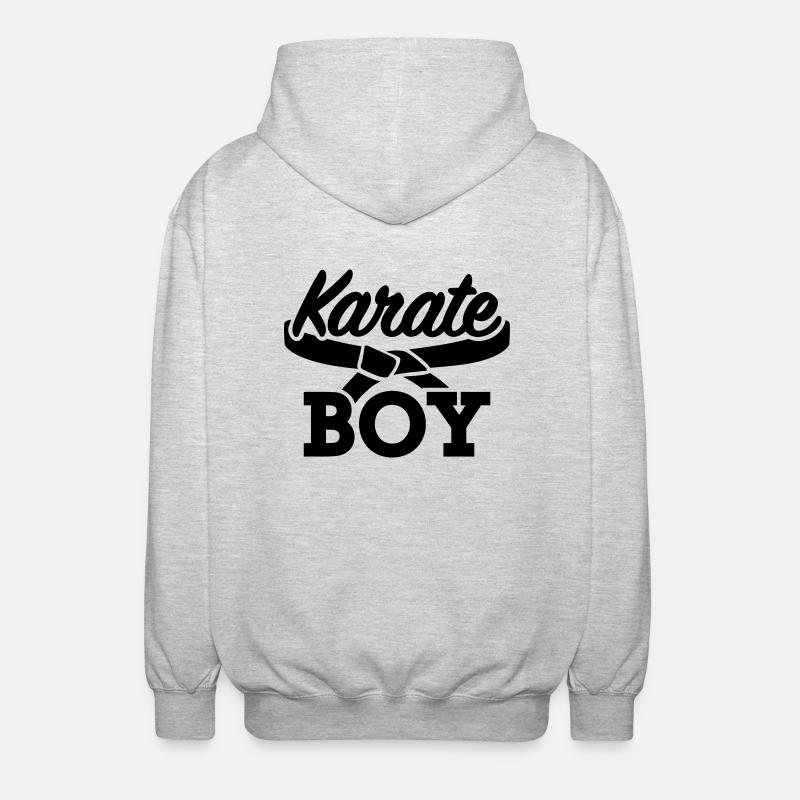 Karate - Unisex Kapuzenjacke - Hellgrau meliert