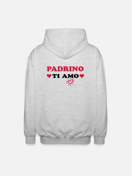 Padrino ti amo - Unisex Hooded Jacket - light heather grey