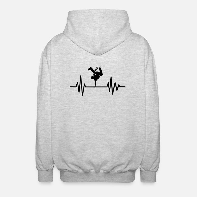 Breakdance - Veste à capuche unisexe - gris clair chiné