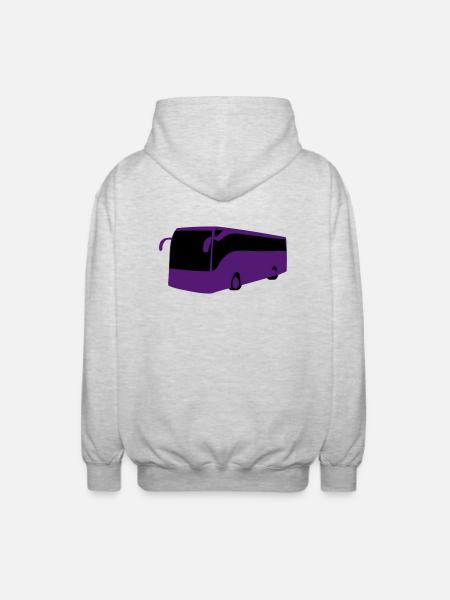 autobus - Veste à capuche unisexe - gris clair chiné