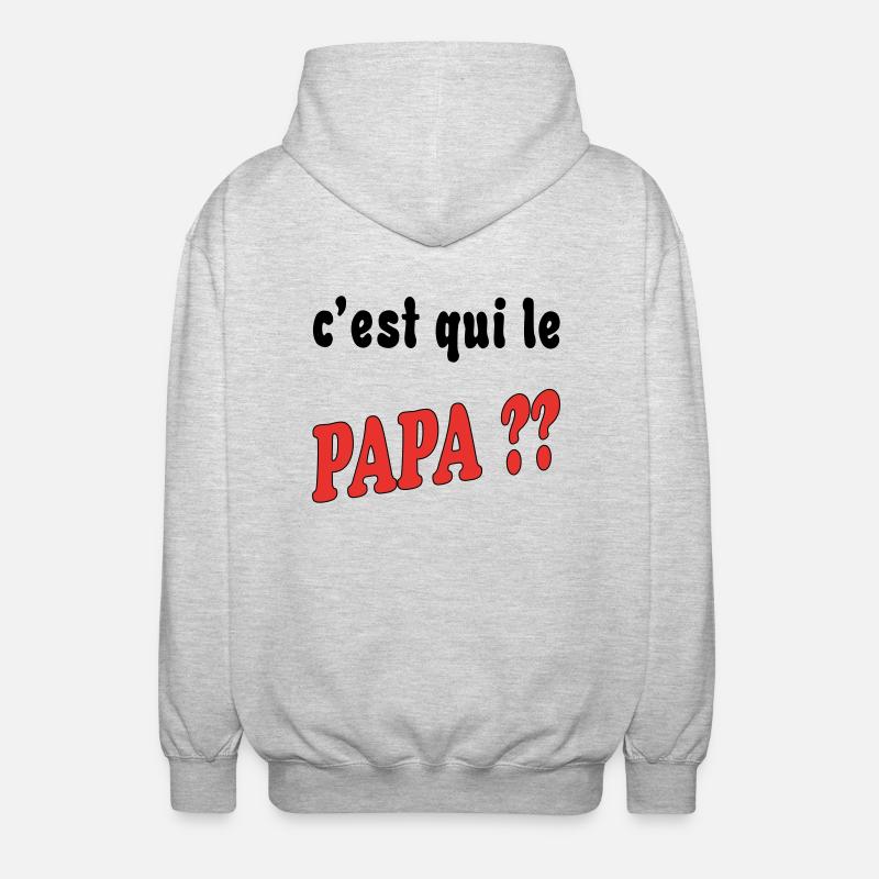 Wer ist der Vater? - Unisex Kapuzenjacke - Hellgrau meliert
