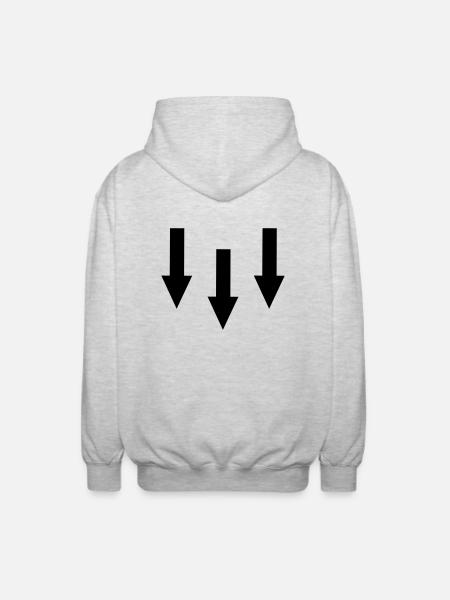 Pfeile - Unisex Kapuzenjacke - Hellgrau meliert