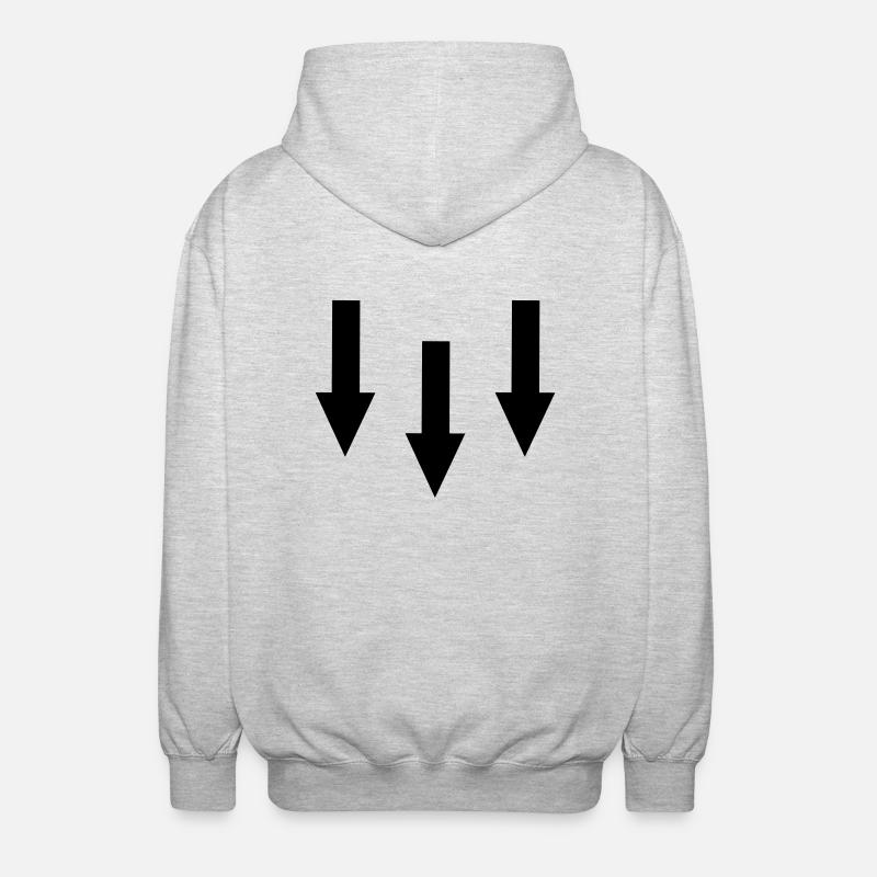 flèches - Veste à capuche unisexe - gris clair chiné