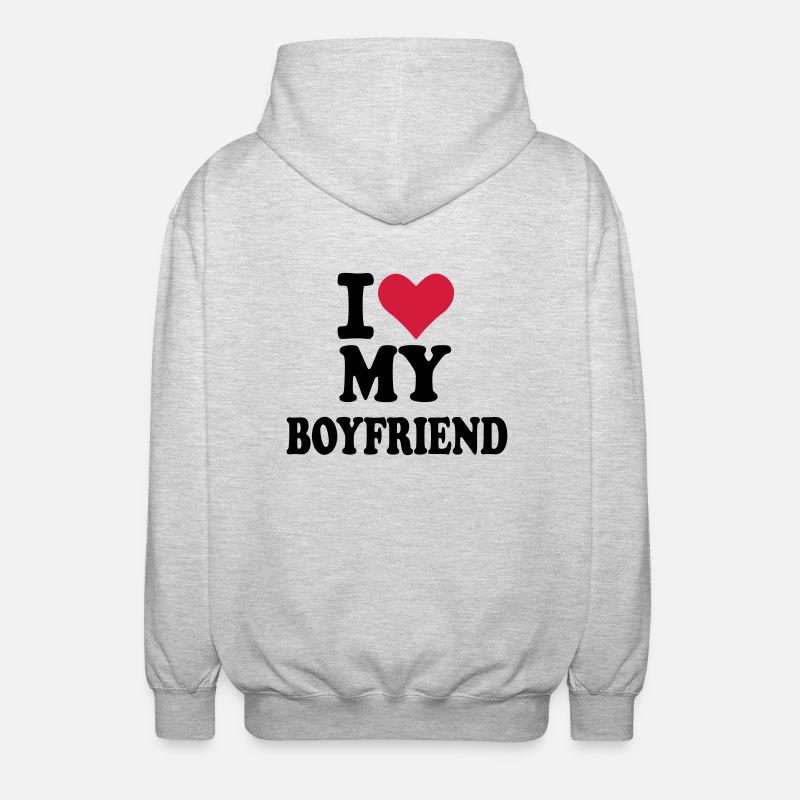 Boyfriend - ami - Veste à capuche unisexe - gris clair chiné