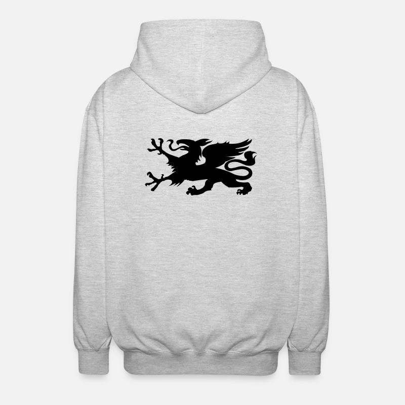 HRO Greif - Unisex Kapuzenjacke - Hellgrau meliert