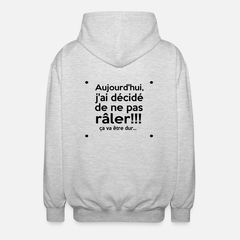 j'ai décidé de... - Veste à capuche unisexe - gris clair chiné