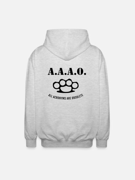 A.A.A.O. - Unisex Kapuzenjacke - Hellgrau meliert