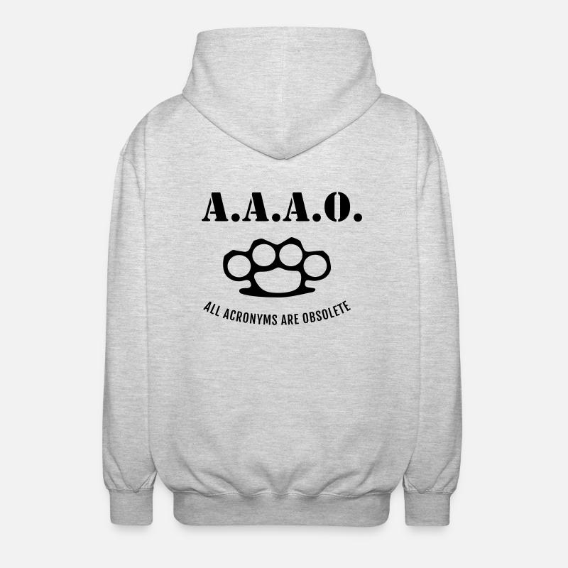 A.A.A.O. - Unisex Kapuzenjacke - Hellgrau meliert