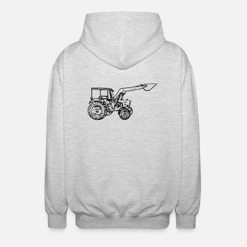 Traktor - Unisex Kapuzenjacke - Hellgrau meliert