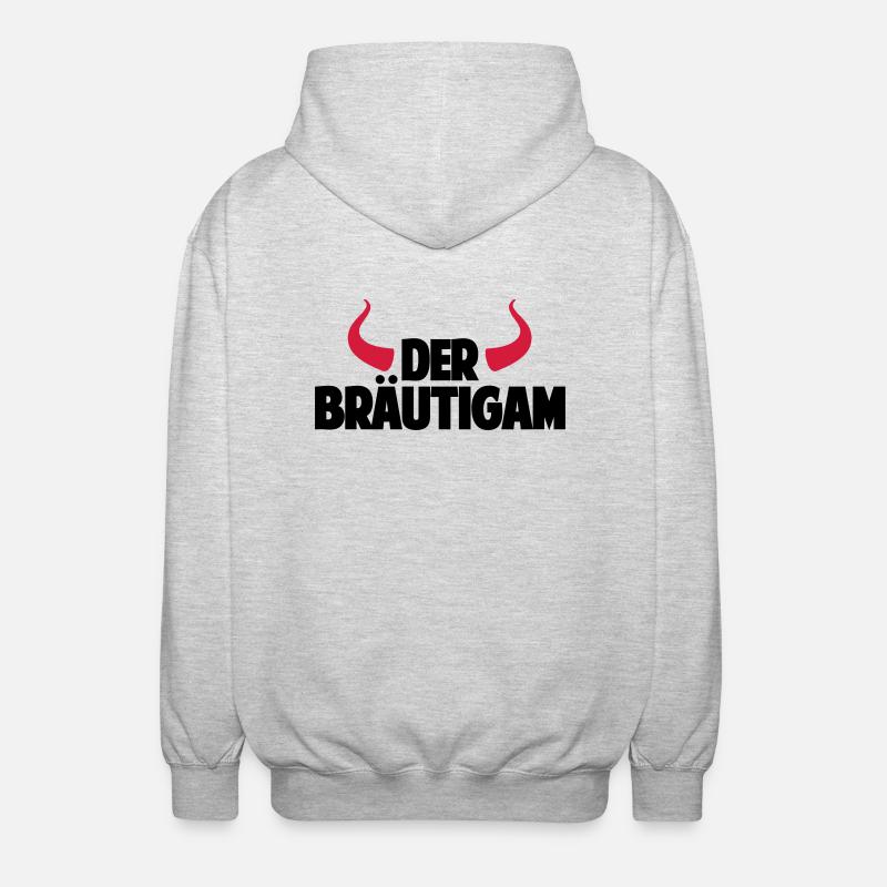 der bräutigam 1 2c - Unisex Kapuzenjacke - Hellgrau meliert