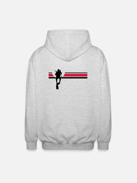 Tauchen - Unisex Kapuzenjacke - Hellgrau meliert