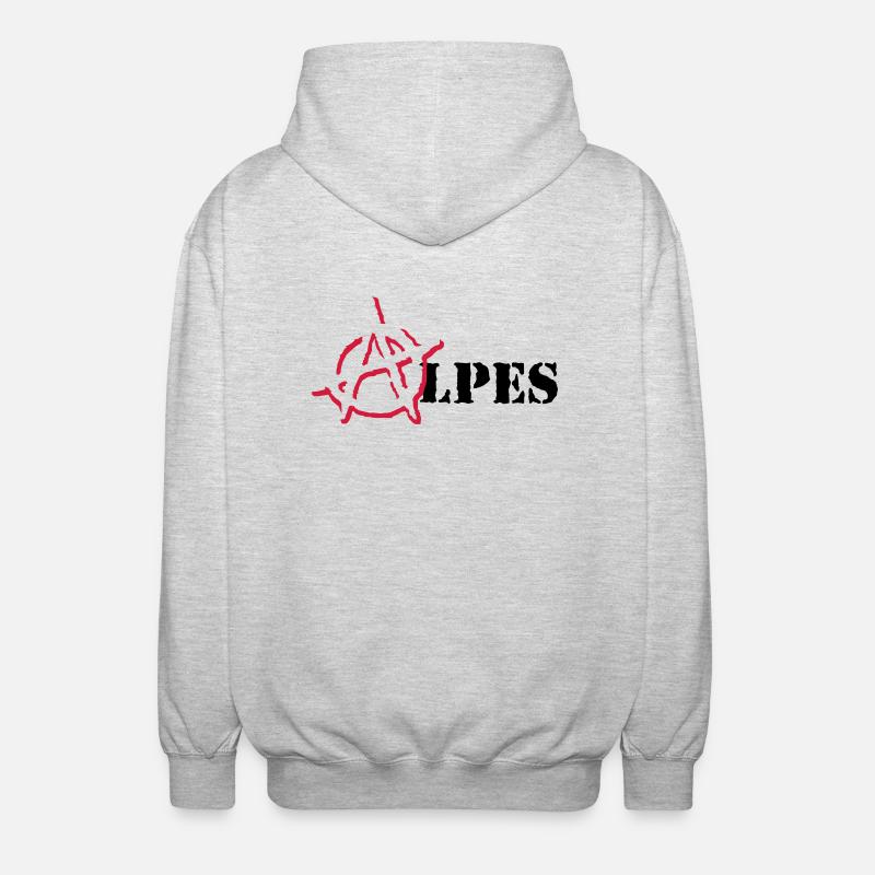 Anarchy Alpes - Veste à capuche unisexe - gris clair chiné