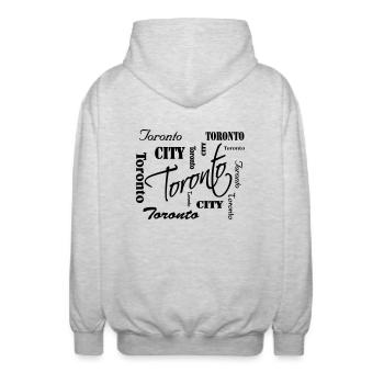 Toronto - Unisex Hooded Jacket - light heather grey - Back - AI Model Male 185 light (185cm)