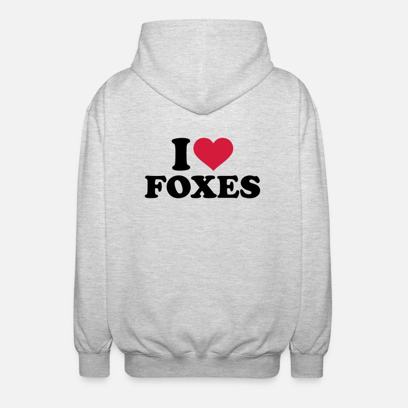 Fuchs - Unisex Kapuzenjacke - Hellgrau meliert