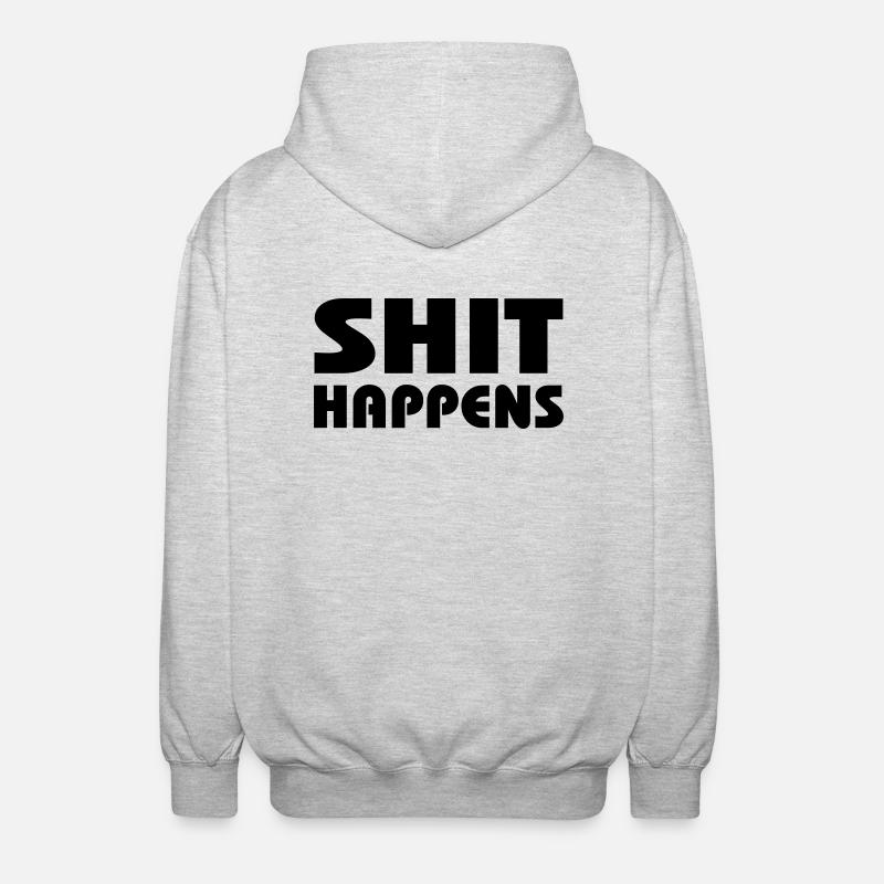 Shit happens - Veste à capuche unisexe - gris clair chiné