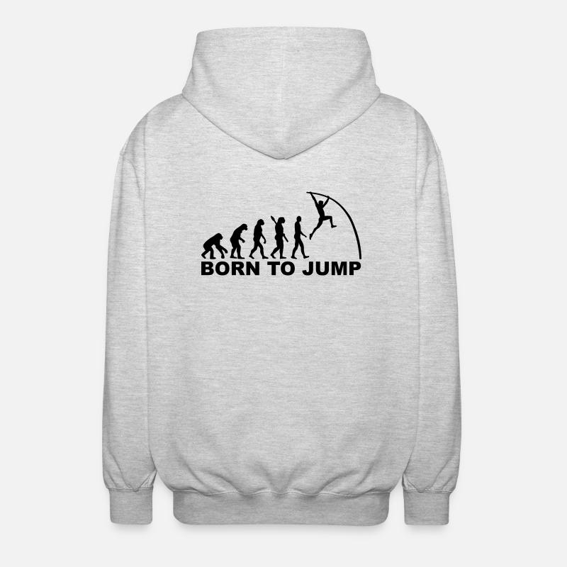 Evolution Pole vault - Unisex Hooded Jacket - light heather grey