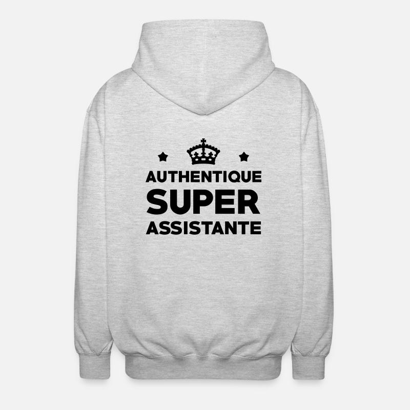 Assistant / Assistante / Adjoint / Secrétaire - Veste à capuche unisexe - gris clair chiné