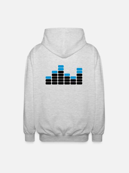 musik - Unisex Kapuzenjacke - Hellgrau meliert