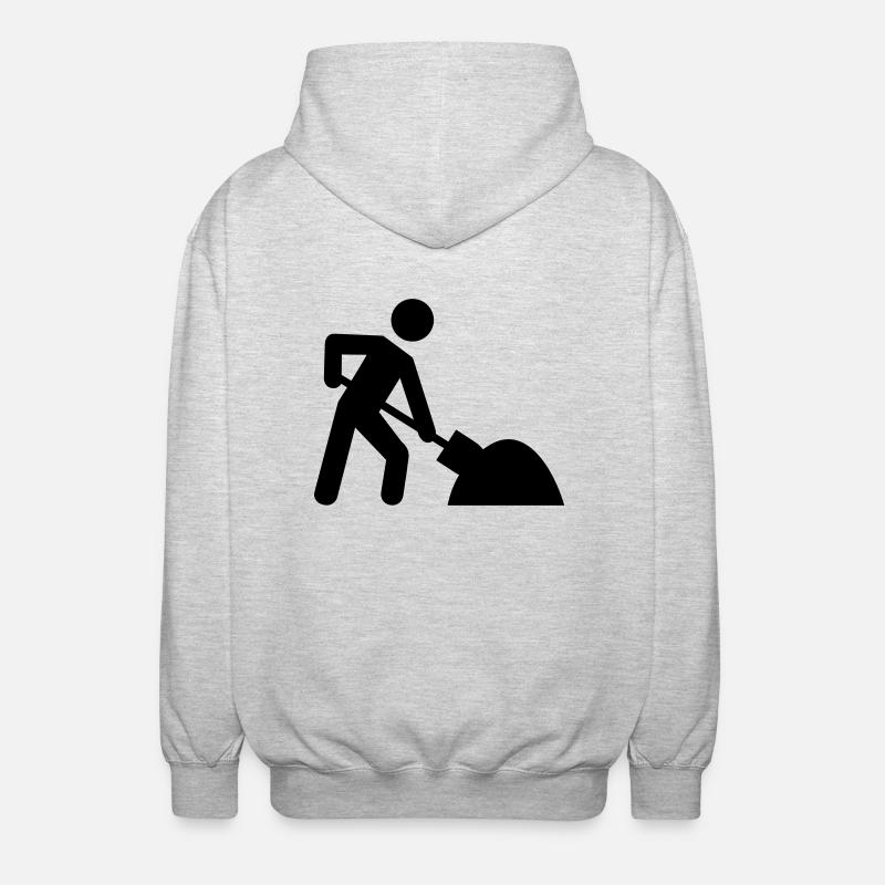 Construction worker - Unisex Hooded Jacket - light heather grey