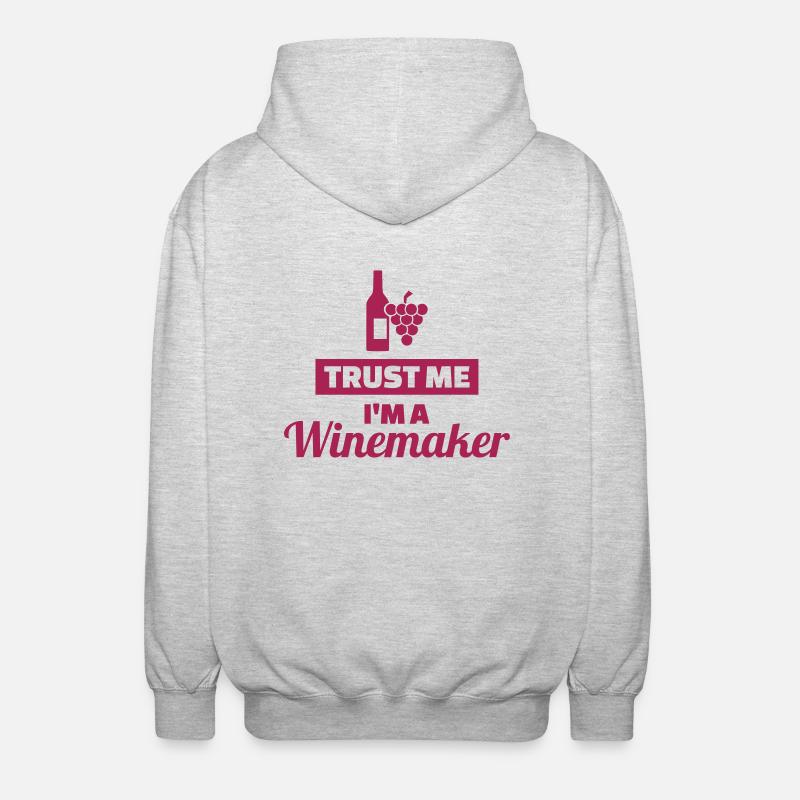 Winemaker - Unisex Hooded Jacket - light heather grey