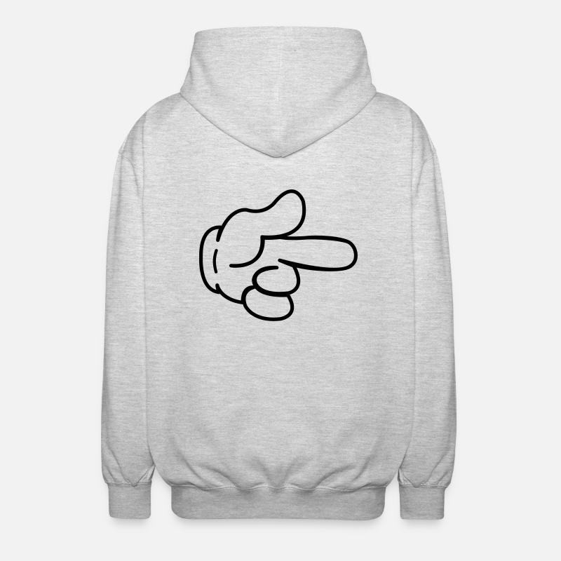 hand_comic_1 - Unisex Hooded Jacket - light heather grey
