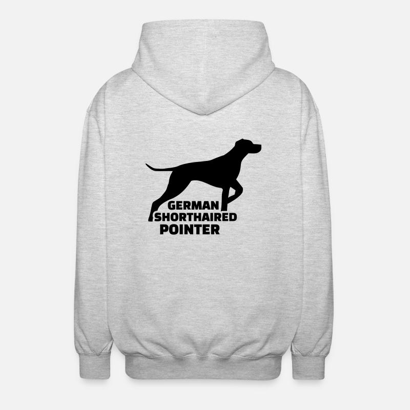 German Shorthaired Pointer - Unisex Hooded Jacket - light heather grey