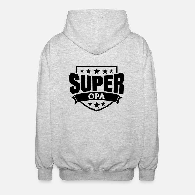 Super Opa - Unisex Kapuzenjacke - Hellgrau meliert