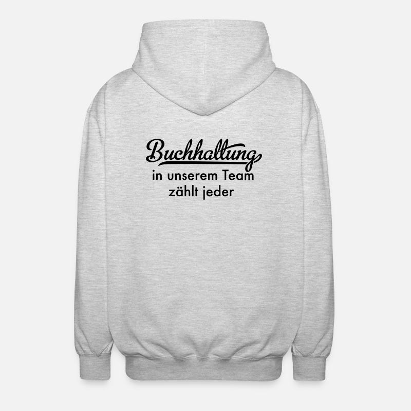 Buchhaltung - Unisex Kapuzenjacke - Hellgrau meliert
