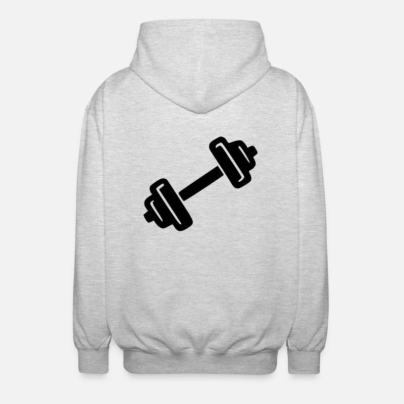 Dumbbell - Unisex Hooded Jacket - light heather grey