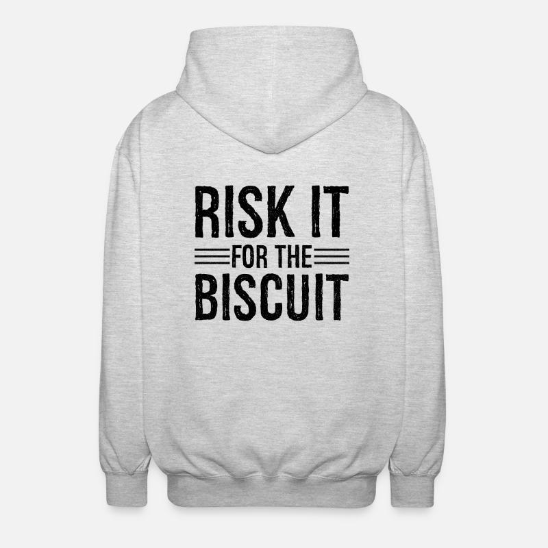 Risquez-le pour le biscuit - Veste à capuche unisexe - gris clair chiné