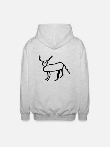 Coucou petite perruche - Veste à capuche unisexe - gris clair chiné