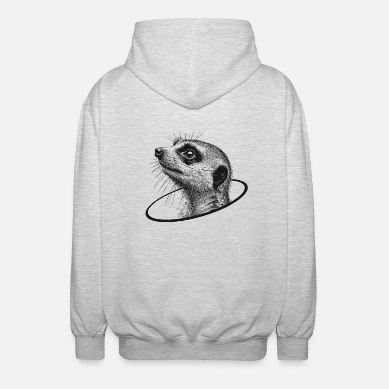 Suricate - Veste à capuche unisexe - gris clair chiné