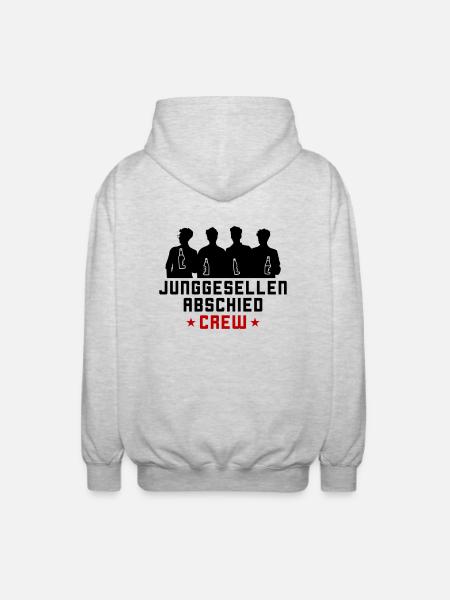 Junggesellen Crew Jga - Unisex Kapuzenjacke - Hellgrau meliert