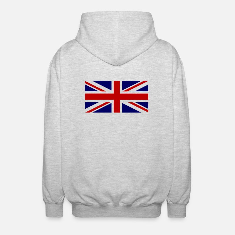 Union Jack - Unisex Hooded Jacket - light heather grey