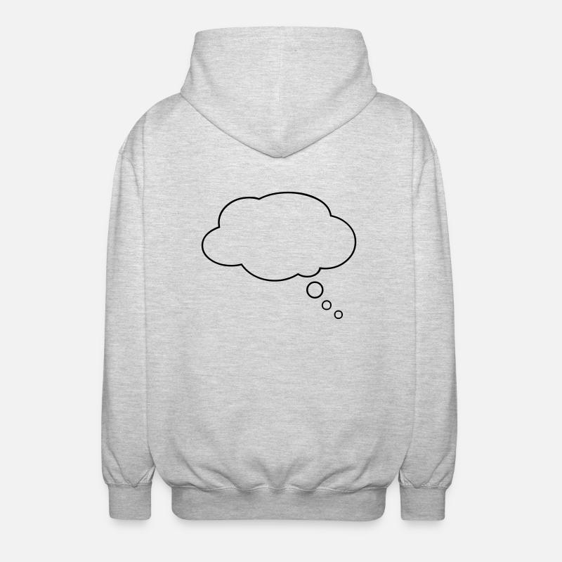 Talking bubble - comic - Unisex Hooded Jacket - light heather grey