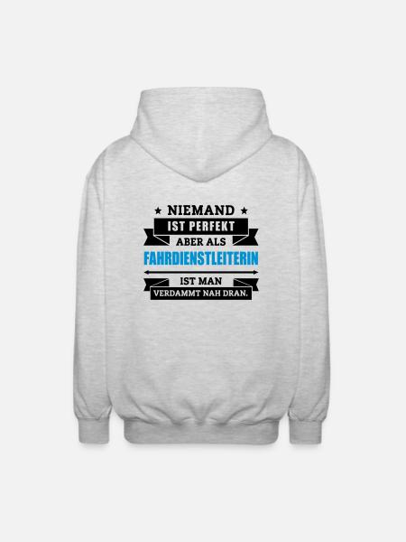 Fun Fahrdienstleiterin - Unisex Kapuzenjacke - Hellgrau meliert