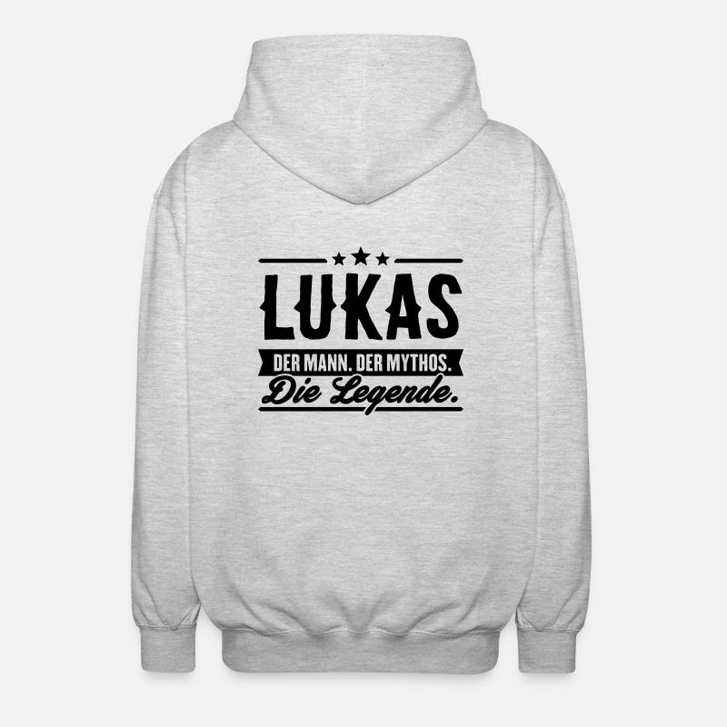 Man Myth Légende Lukas - Veste à capuche unisexe - gris clair chiné