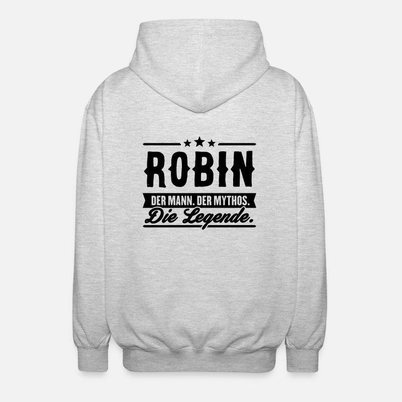 Man Myth Legend Robin - Veste à capuche unisexe - gris clair chiné