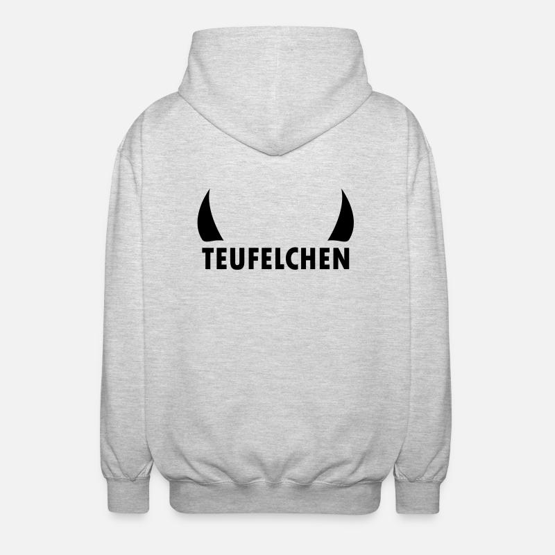 teufelchen - Veste à capuche unisexe - gris clair chiné