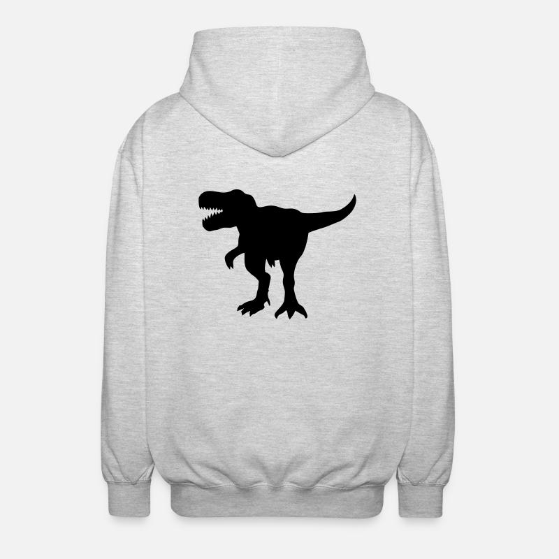 Dinosaurier Geschenk - Unisex Kapuzenjacke - Hellgrau meliert